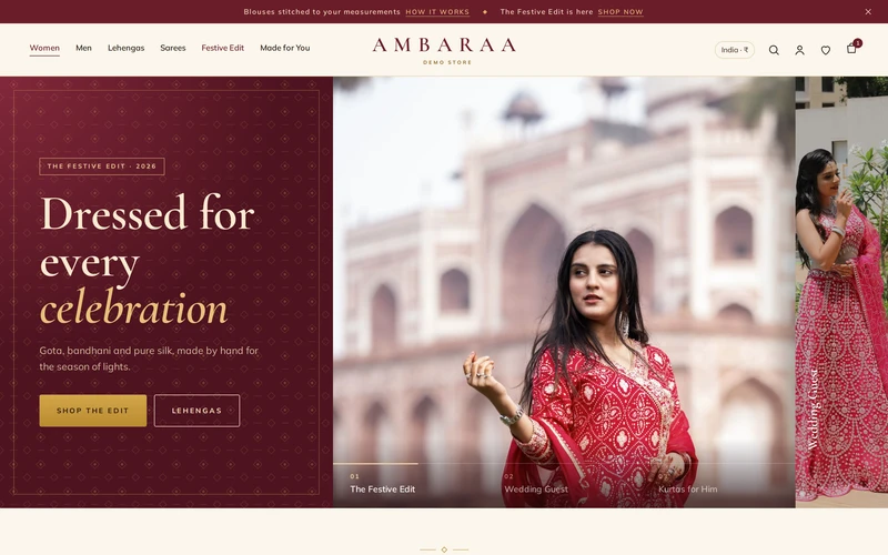 Ambaraa's home page on a computer