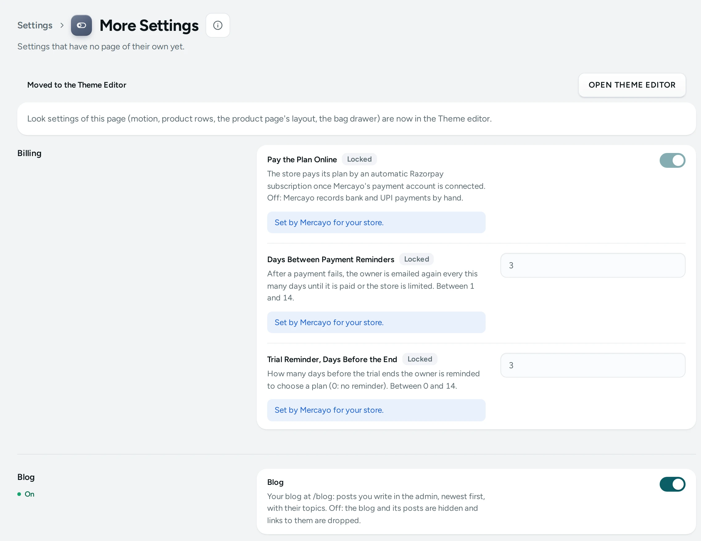 Settings › More Settings