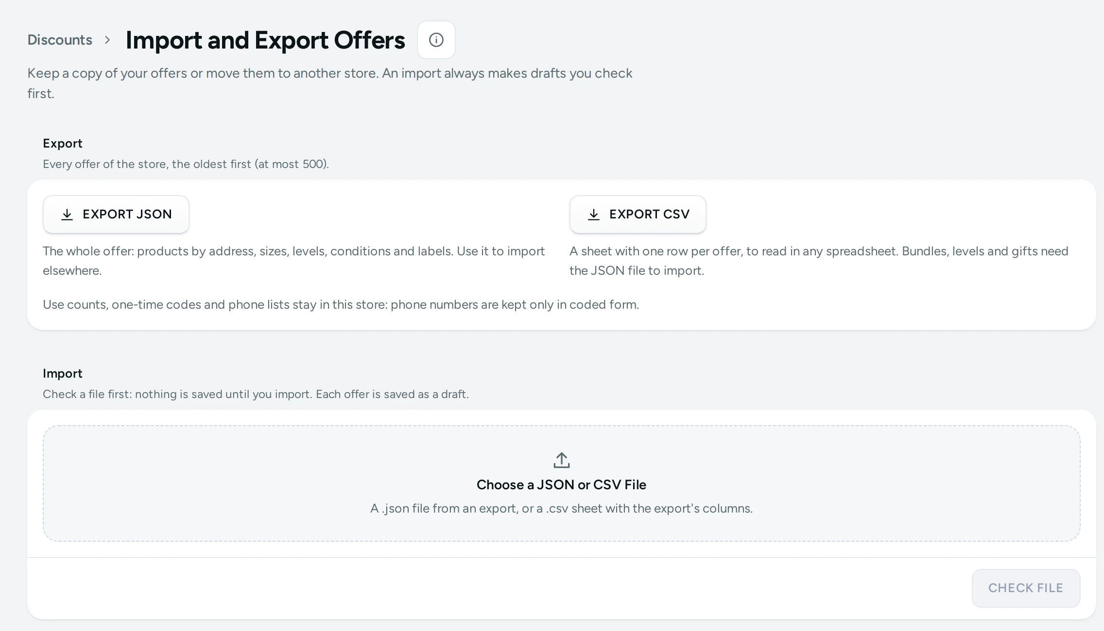 Import and Export Offers on Kosha