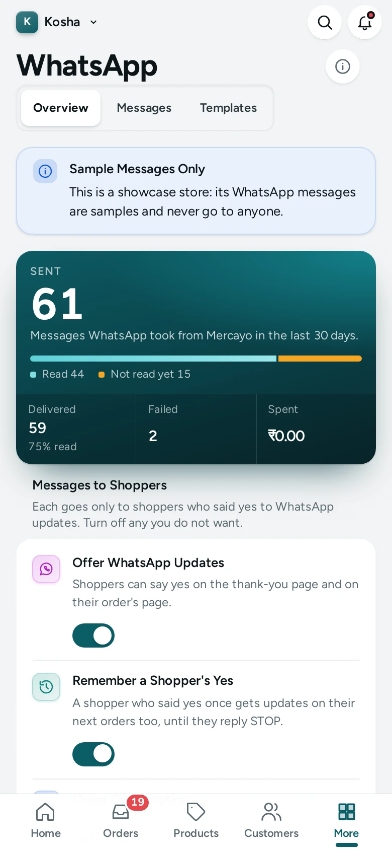 The WhatsApp screen on a phone