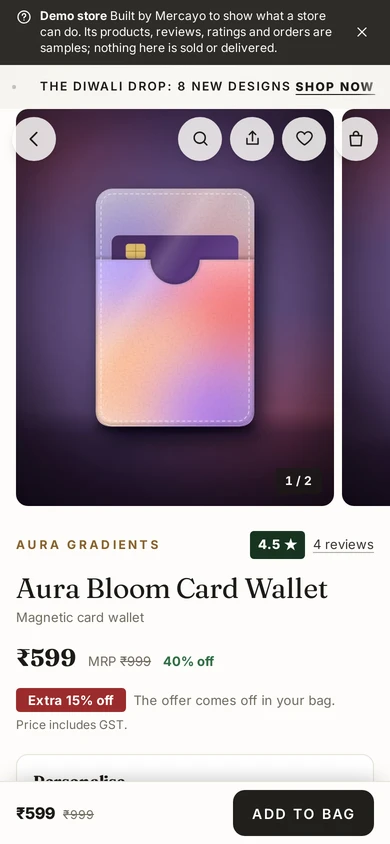 A product page
