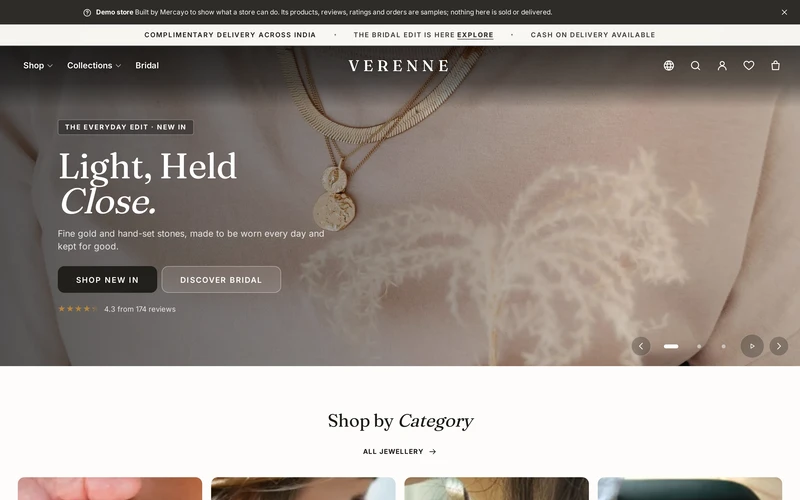 Verenne's home page on a computer